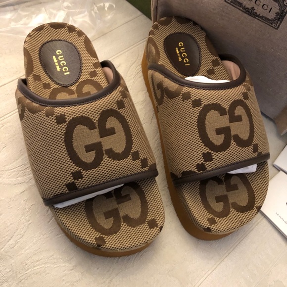 NIB 🔥Gucci HOTTEST PLATFORM STYLE WITH newest jumbo GG monogram size 37 - Picture 3 of 11